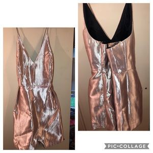 Topshop Metallic Dress